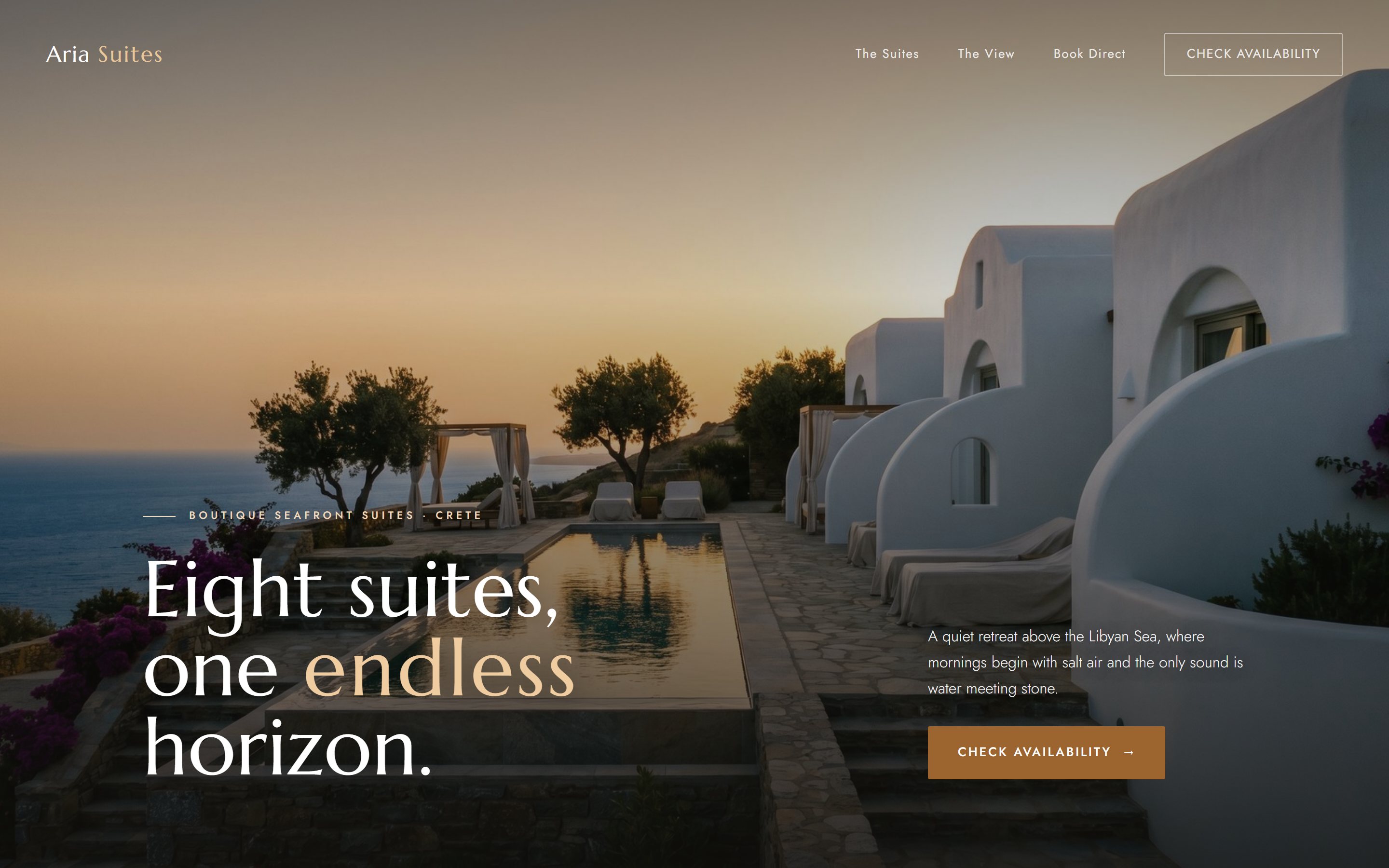 Aria Suites website